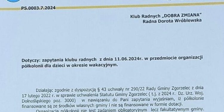Dzieci z gminy Zgorzelec w tym roku bez półkolonii