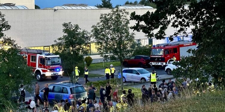 Pożar w fabryce Birkenstock w Goerlitz!