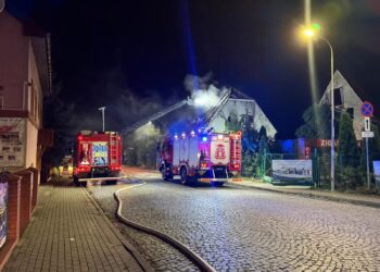 Pożar pustostanu w Sieniawce