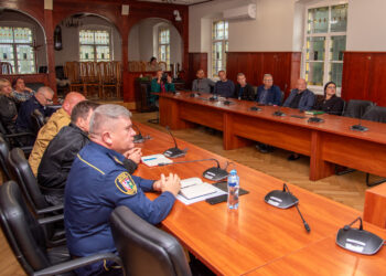 Posiedzenie sztabu kryzysowego w Bogatyni