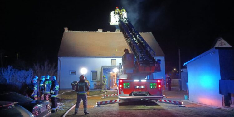 Pożar przewodu kominowego w Starym Węglińcu