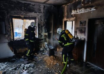 Pożar domu w Studniskach Górnych