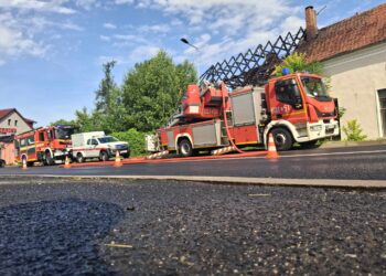 KP PSP Zgorzelec o pożarze dawnej Karczmy w Łagowie