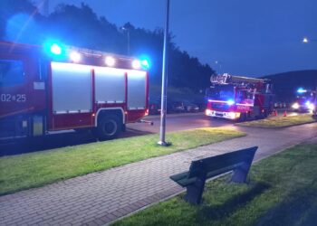 Pożar mieszkania w Bogatyni. Ucierpiały dwie osoby