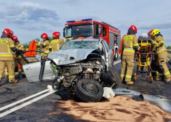 Poważny wypadek na obwodnicy Bolesławca. Lądował śmigłowiec LPR
