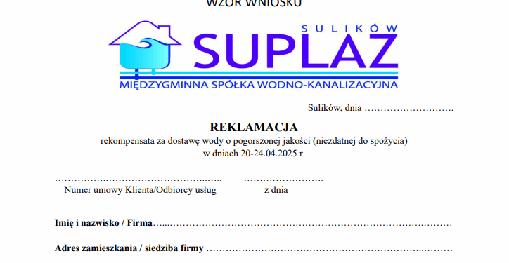 Suplaz: można już składać wniosek o rekompensatę