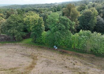 Bogatynia: Straż Miejska przy użyciu drona ujawniła porzucony samochód