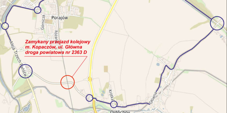 Zamknięcie przejazdu drogowo-kolejowego w Kopaczowie