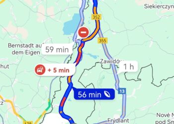 Utrudnienia na trasie Zgorzelec – Bogatynia. Droga zablokowana