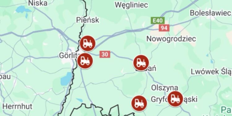 Zgorzelec: Dziś rolnicy protestują w sprawie Mercosur i Zielonego Ładu