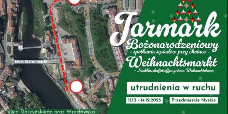 Jarmark Bożonarodzeniowy 2025 – utrudnienia w ruchu