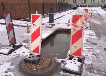 Awaria sieci wodociągowej w Porajowie