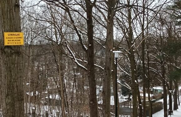 Zjazd z górki na własne ryzyko – tablice już wiszą w Parku Błachańca w Zgorzelcu