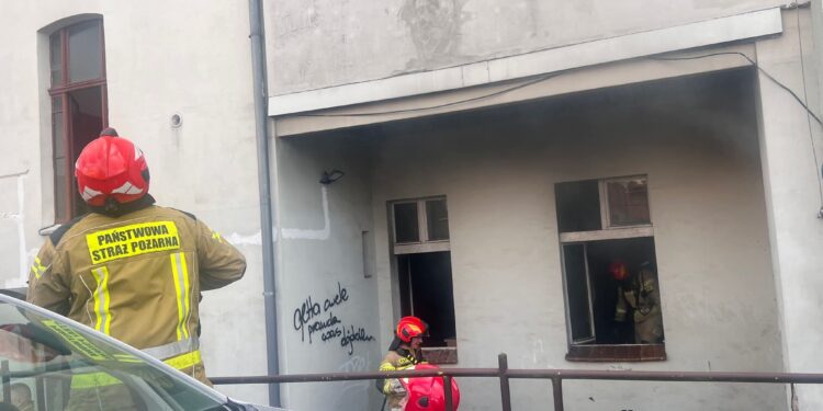 Pożar mieszkania na Bohaterów Getta w Zgorzelcu