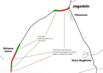 Wkrótce ruszy remont kolejnych odcinków na trasie Jagodzin – Bielawa Dolna. Wybrano wykonawcę