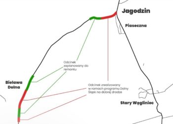Otwarcie ofert w przetargu na remont kolejnych odcinków DW351 na trasie Jagodzin – Bielawa Dolna