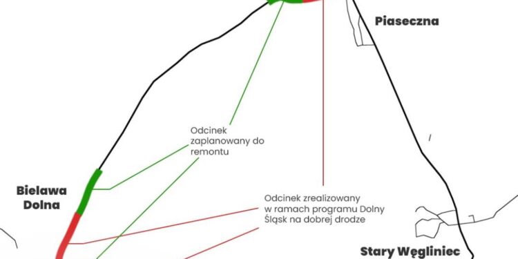 Otwarcie ofert w przetargu na remont kolejnych odcinków DW351 na trasie Jagodzin – Bielawa Dolna