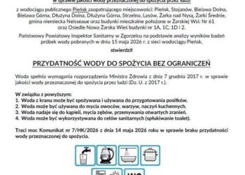Woda z wodociągu w Pieńsku znów zdatna do spożycia
