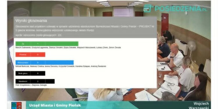 Burmistrz Pieńska bez absolutorium za 2025 rok