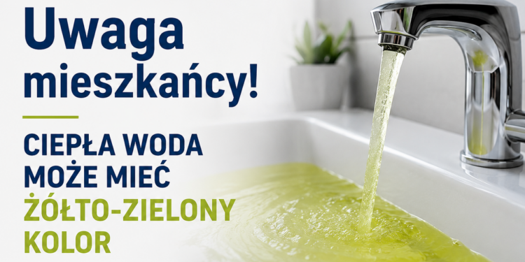 Bogatynia: Uwaga mieszkańcy! Ciepła woda może mieć żółto-zielony kolor