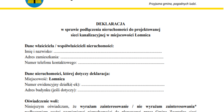 Wójt proponuje kompleksowe skanalizowanie Łomnicy i zaprasza mieszkańców do dialogu