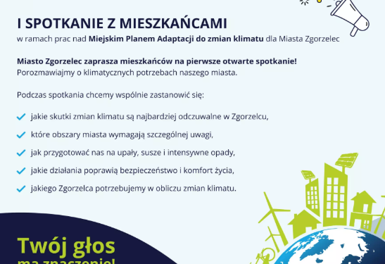 Porozmawiajmy o klimatycznej przyszłości Zgorzelca! Zaproszenie na spotkanie z mieszkańcami